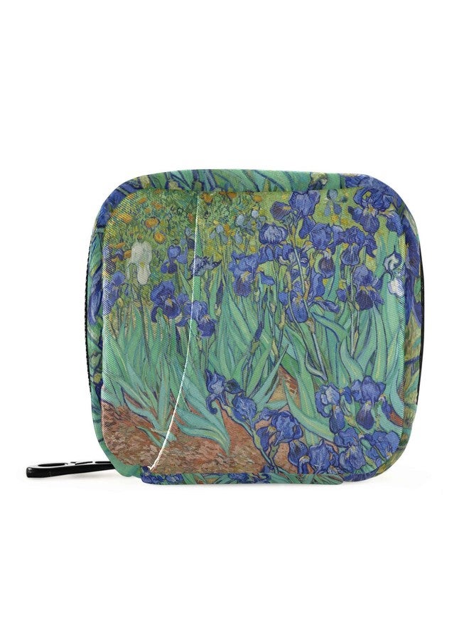 Naanle Irises Van Gogh 7 Day Pill Case Bag Travel Pill Organizer with Zipper Portable Weekly Case Compact Size for Vitamin Supplement Holder - Image 1